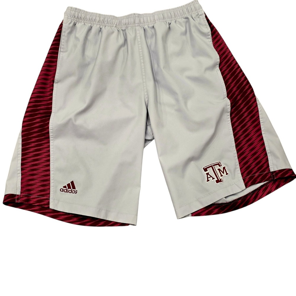 Texas A&M Aggies adidas Team Issued Practice Shorts Gray Maroon Men's M